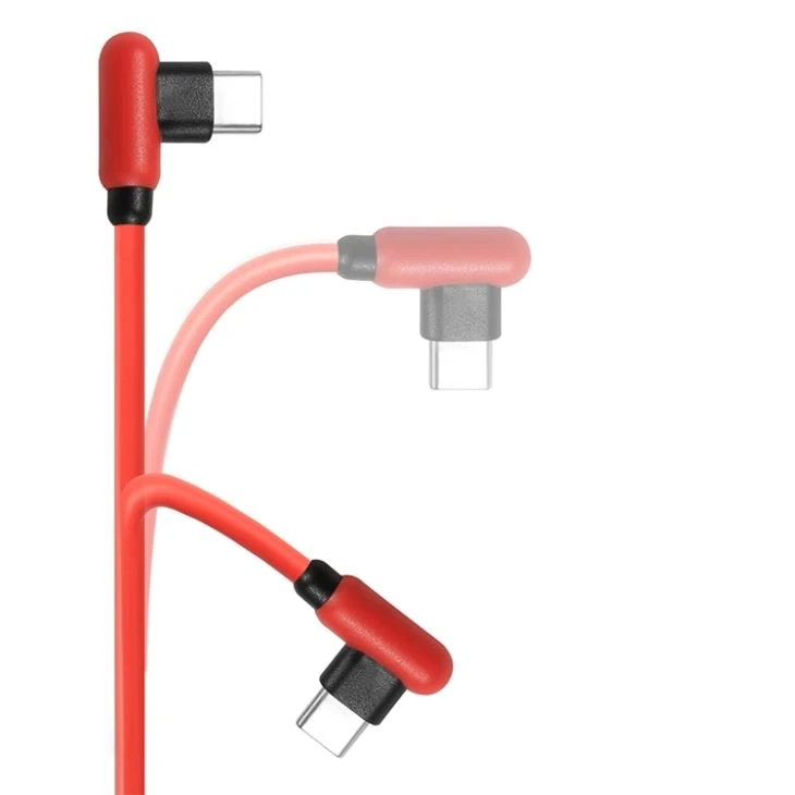 Mikrometalowy kabel USB do ładowania danych z głowicą 90 stopni