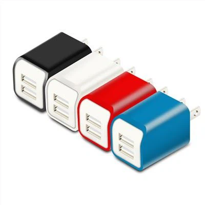Przenośna 2-portowa ładowarka ścienna USB