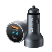 Szybka 3-portowa ładowarka samochodowa Qc3.0 USB z wyświetlaczem LED