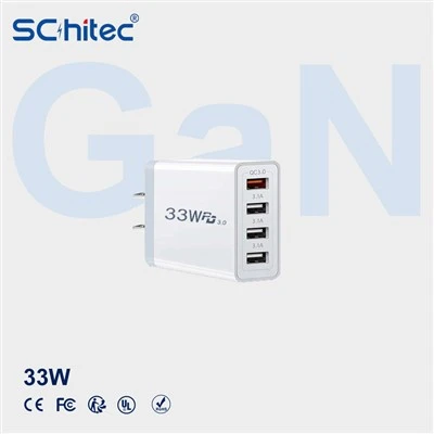 33 W 4 USB Ports Fast Charger